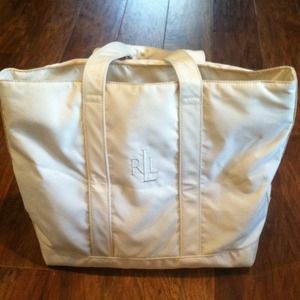 Cream RALPH LAUREN tote