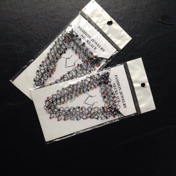 Beaded tattoo choker/bracelet