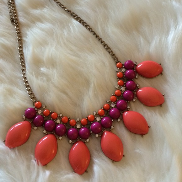 Bright orange and pink necklace