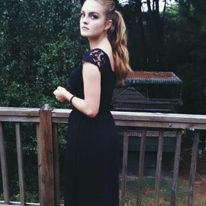 Black maxi dress