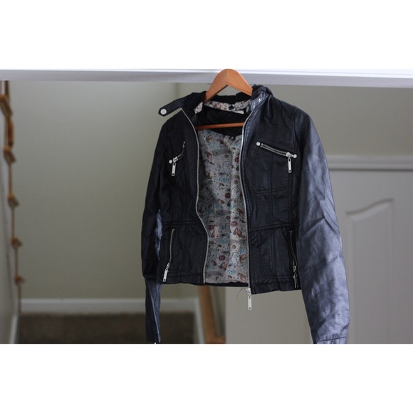 Jou Jou Imitation Leather Jacket
