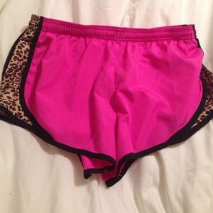 Bundle!!! Pink and black cheetah running shorts