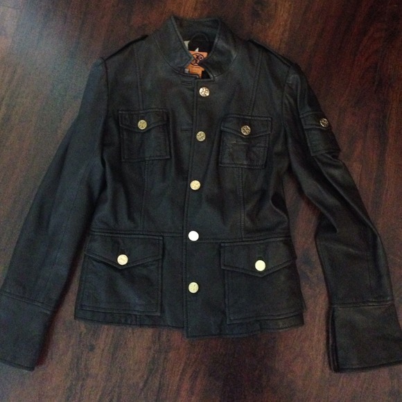 Tory burch leather jacket