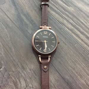 Fossil thin leather watch