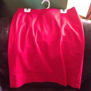 Red pencil skirt