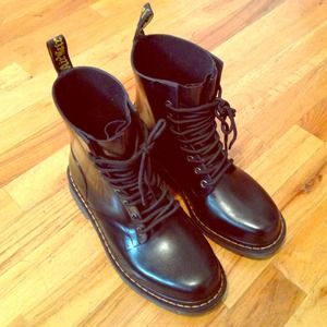Dr. Martens black Wellington rubber rain boots