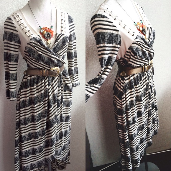 Free People Dresses & Skirts - 🎉HP🎉 New Romantics Black & White, High Low Dress