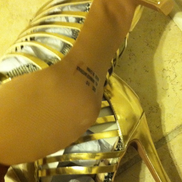 Qupid shiny gold heel - Picture 3 of 4