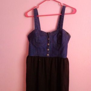 High low shear jean shirt