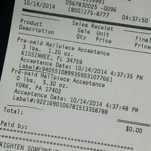 Coat shipped!!