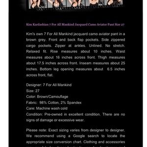 7 For All Mankind Camo Aviator - (CELEB Owned)!!