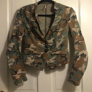 Free people camo blazer