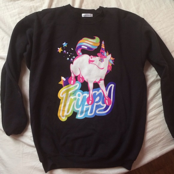 petals & peacocks trippy lisa frank sweatshirt