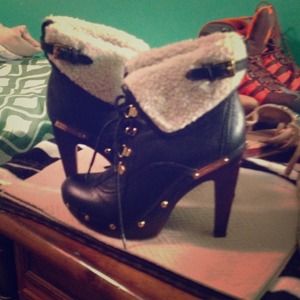 Chic high heel boots . Great for this fall weather