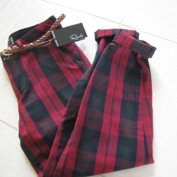 💢SOLD💢 NWT Anthropologie Rails Riley Plaid Pants - Picture 4 of 4