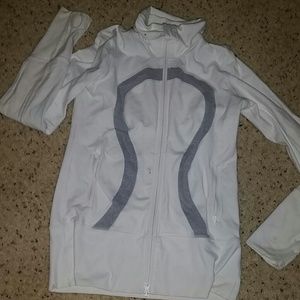 LULULEMON white and grey striped jacket!