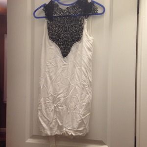 white high necked dress