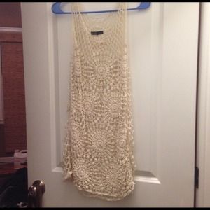 White crochet dress