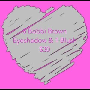 3 Bobbi Brown eye shadows and 1 blush