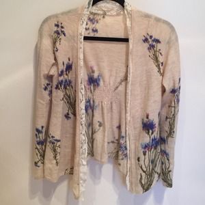 Anthropologie Open Front Cardigan