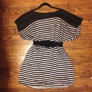 Francesca's black striped dress