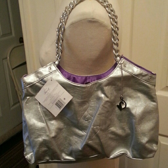 Baby Phat Accessories - BEAUTIFUL NWT SILVER BABYPHAT TOTE