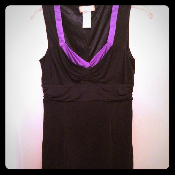 Black and purple dress