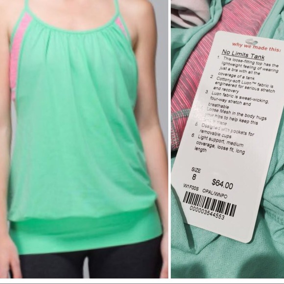 lululemon athletica Tops - Lululemon - No Limits Tank // brand new with tags!