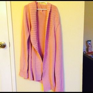Pink knit cardigan!