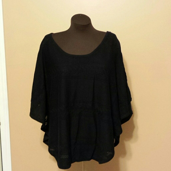 Black Bat Sleeve Sweater