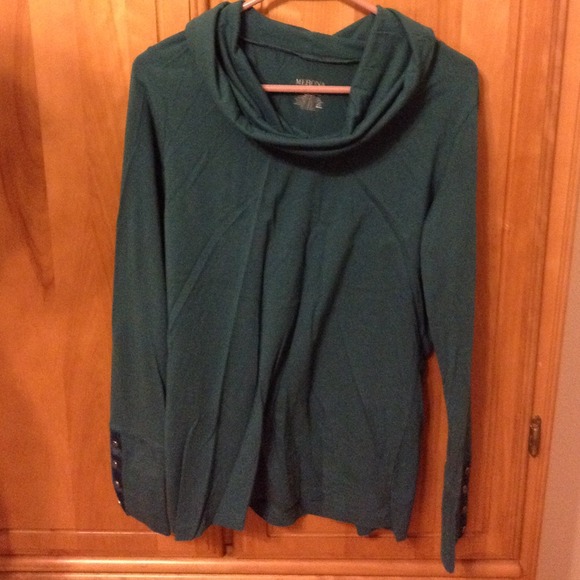 Teal Merona Cowl Neck Blouse