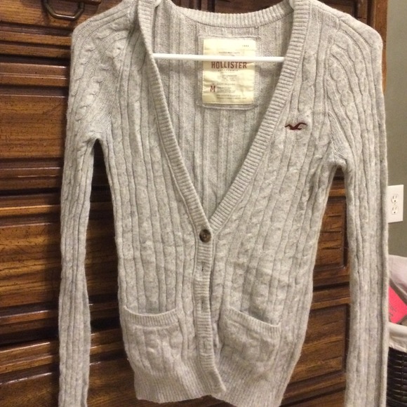Light gray v-neck Hollister sweater - Picture 1 of 1