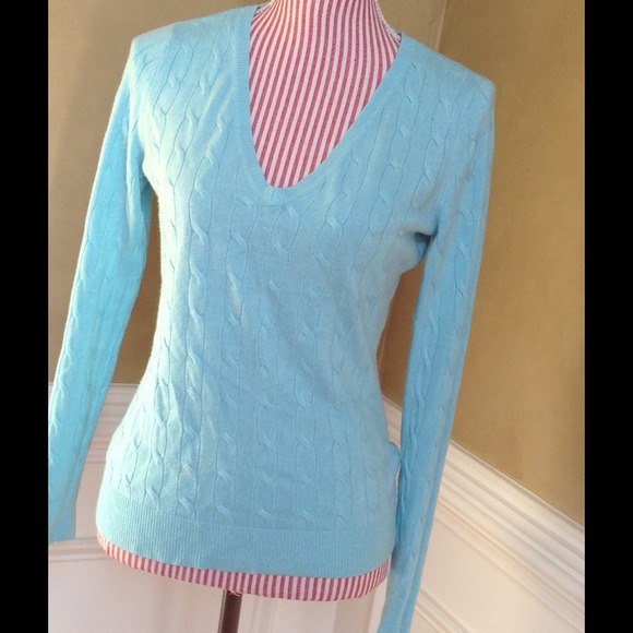New York & Company Sweaters - ❌SOLD❌Seafoam Green Cable Knit Sweater