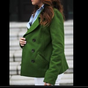 🎉sale! stylish Green Pea coat size medium