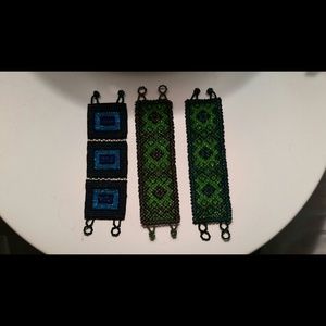 Woven bead bracelets