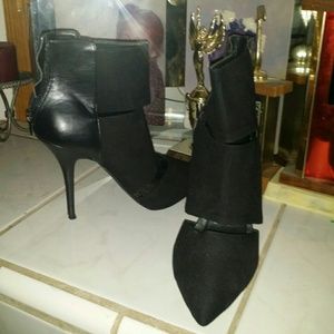Black Sliced Booties from Shoedazzle