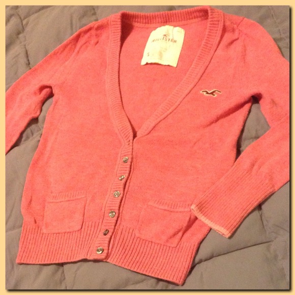 Pink Hollister Cropped Cardigan - Picture 3 of 4