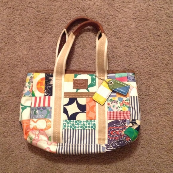 💯 Authentic Coach Patchwork Tote