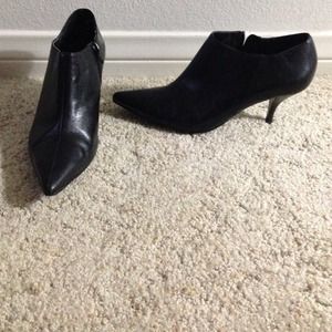 Black Pointed Toe Booties