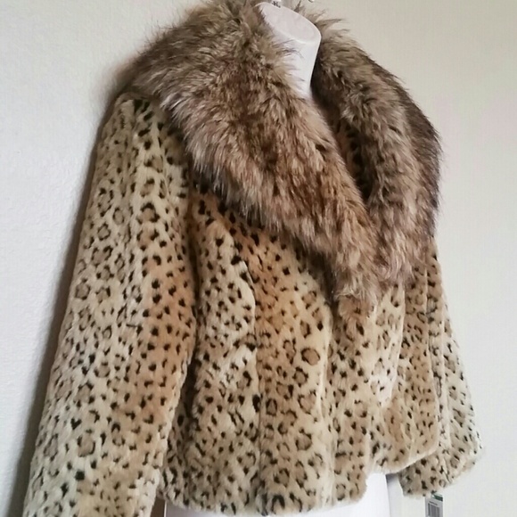 INC International Concepts Jackets & Blazers - NWT Faux Fur Animal Print Coat