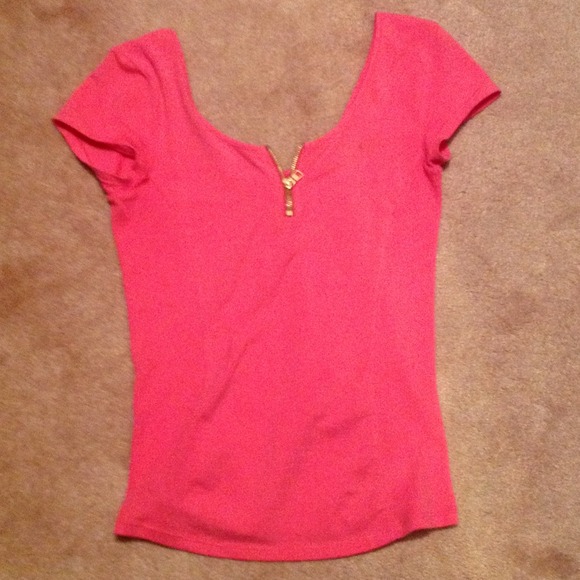 Super Sassy Armani Exchange pink workout top