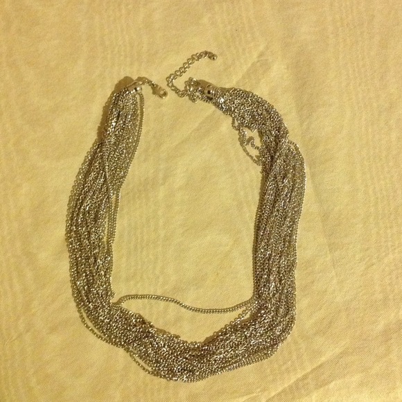 Make a fashion statement with this silver necklace