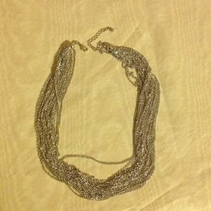 Make a fashion statement with this silver necklace