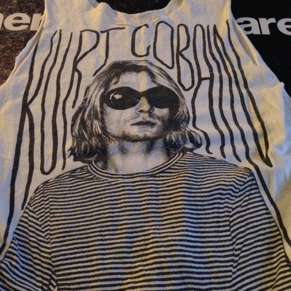 Kurt Cobain hand cut tank