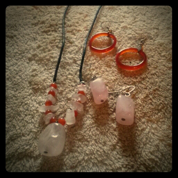 Orange jewelry lot