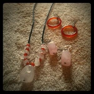 Orange jewelry lot