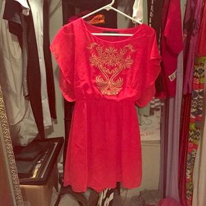 Blue Rain Coral Dress