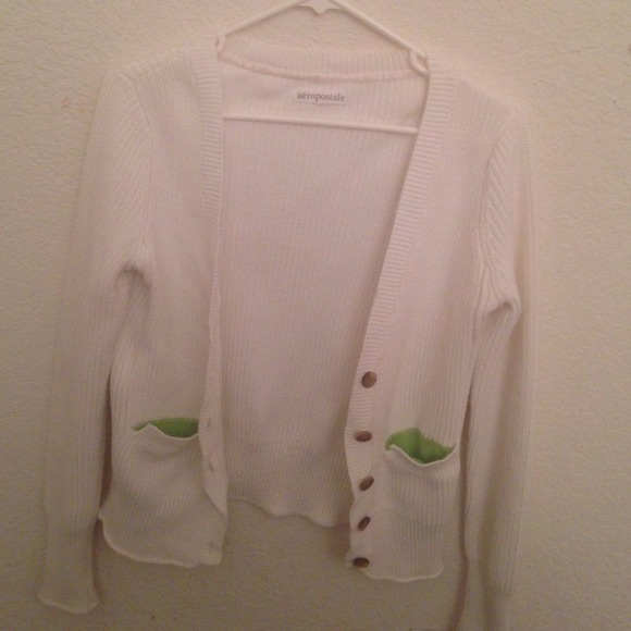 Thick white cardigan