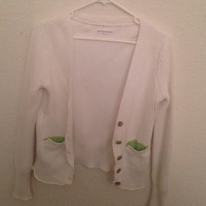 Thick white cardigan