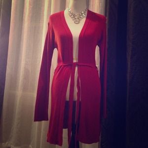 Extra long Burgundy Cardigan